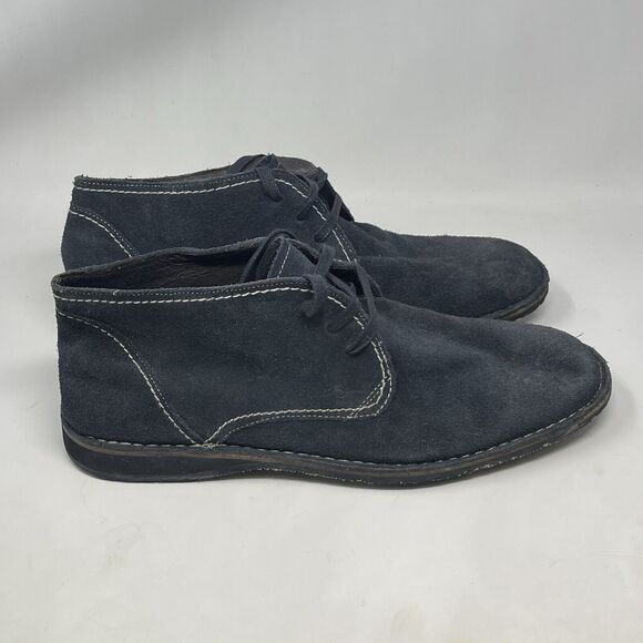 John Varvatos Star Boots Mens 13 M Blue Suede Hipster Chukka Lace Up - Picture 3 of 16